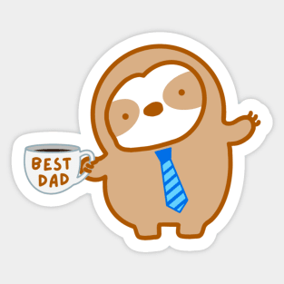 Cute Happy Father’s Day Best Dad Sloth Sticker